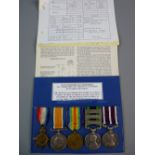 MEDALS - A WWI STAR TRIO India GS with three clasps and MSM group to include a 1914-15 Star to