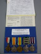 MEDALS - A WWI STAR TRIO India GS with three clasps and MSM group to include a 1914-15 Star to