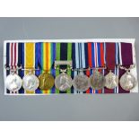 MEDALS - MILITARY MEDAL GROUP OF EIGHT to S G Miller, Army Service Corps and Indian Military