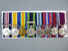 MEDALS - MILITARY MEDAL GROUP OF EIGHT to S G Miller, Army Service Corps and Indian Military