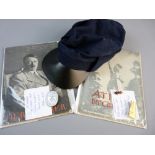 GERMAN HITLER YOUTH MEMORABILIA to include an unused cap, two 'Jung Schaft' magazines, an