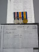 MEDALS - LONDON REGIMENT MM GROUP OF THREE, military medal to 703458 Sjt. C. V. Willoughby. 23/