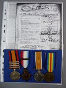 MEDALS - A QUEEN SOUTH AFRICA GROUP OF FOUR awarded to 6508 Pte./Corporal.R.O'Brien., Liverpool