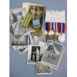 MEDALS - A NORMANDY GROUP OF THREE plus Korean War pair, to include 1939-45 Star, the France and