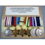 MEDALS - A NAVAL GROUP OF SIX to Petty Officer G.H. Fairburn, a Naval GSM with Palestine 1936-1939