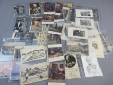 SIXTY PLUS LATE 19th/EARLY 20th CENTURY GERMAN POSTCARDS showing uniformed individuals and groups,