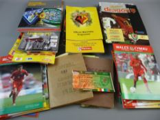 A PARCEL OF GLOSSY SOCCER PROGRAMMES, mainly years 2000 plus and two sporting newspaper