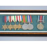 MEDALS - A WWII GROUP OF SIX with Normandy campaign to include 1939-1945 Star, Africa, Italy and