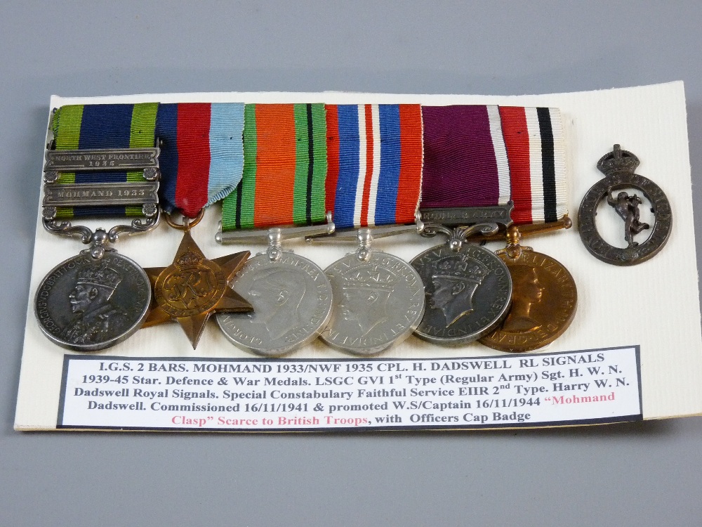 MEDALS - A 1933-1945 SIX MEDAL GROUP to 6336263 Cpl. H. Dadswell, RL Signals to include a GB India