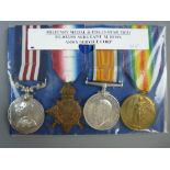 MEDALS - A FULLY MARKED MM with 1914-15 Star trio awarded to M2-032255 S_JTM.Ross R.A.S.C.