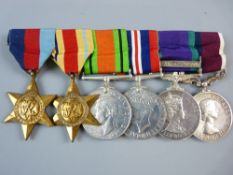 MEDALS - A WWII RAF LONG SERVICE AND GOOD CONDUCT GROUP OF SIX, 1939-1945 Star, Africa Star, Defence