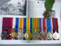MEDALS - A COPY VICTORIA CROSS DISPLAY GROUP, possibly as per Major Wilfred Edwards, King's Own