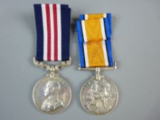 MEDALS - A MILITARY MEDAL AND 1914-1918 BWM PAIR, the War medal (753 Dvr.J.E.Wilkinson.R.A.), the MM