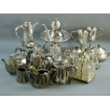 A GOOD LARGE PARCEL OF MIXED ELECTROPLATED ITEMS
