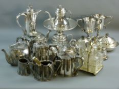 A GOOD LARGE PARCEL OF MIXED ELECTROPLATED ITEMS