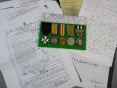 MEDALS - ORDER OF ST JOHN, WWI/WWII GROUP OF FIVE, St John Officer medal (some white enamel