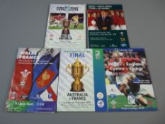 FOUR WALES INTERNATIONAL RUGBY PROGRAMMES - France, April 1998; South Africa, November 1998;