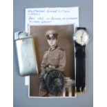 PHOTOGRAPH AND PERSONAL EFFECTS TO HAUPTMANN GUNTHER LUTZOW to include a WWII wound badge, a