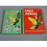 AN EAGLE ANNUAL NO. 3 (cover and spine sound, pages intact) and an Eagle Sport Annual No. 3 (spine