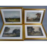 WILSON CARR (pseudonym for Paul H Ellis) group of four watercolour studies - depicting various rural