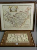 ROBERT MORDEN AND THOMAS GARDNER two engraved and hand coloured maps titled 'The County Palatine