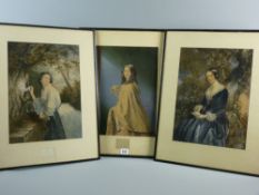 A SET OF THREE BAXTER PRINTS - 'The Bridesmaid', 'The Lover's Letterbox' and another untitled,