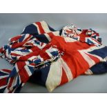 A VINTAGE UNION JACK FLAG and a quantity of similar bunting, 175 x 90 cms approximately the flag