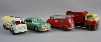 VINTAGE TINPLATE AND DINKY DIECAST VEHICLES to include an Izola friction drive saloon car, a Chad