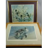 CHARLES FREDERICK TUNNICLIFFE limited edition coloured prints - study of ducks on the water's