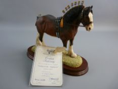 BORDER FINE ARTS SCULPTURE 'VICTORY AT THE HIGHLAND CLYDESDALE STALLION', limited edition (825/950),