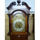 A VERY HANDSOME LATE 19th CENTURY MAHOGANY AND INLAID LONGCASE CLOCK, the heavily gilt and
