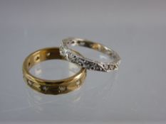 TWO NINE CARAT GOLD ETERNITY STYLE RINGS, 5.5 grms