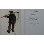 SIR KYFFIN WILLIAMS RA coloured print - farmer with sickle, together within the same frame, the