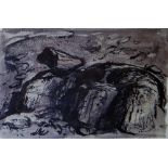 JOHN PIPER three framed prints - entitled 'Rocks at Nant Ffrancon, Snowdonia I', 'Tryfan, North