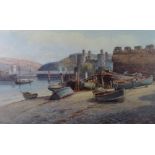 WARREN WILLIAMS ARCA coloured limited edition (50/850) print - the Old Boatyard, near Conwy Quay