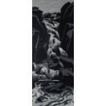 SIR KYFFIN WILLIAMS RA limited edition (90/100) print - dramatic tumbling waterfall, signed with