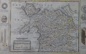 THOMAS KITCHIN & UNATTRIBUTED two coloured and tinted maps - one of Glamorganshire, 25 x 20cms and