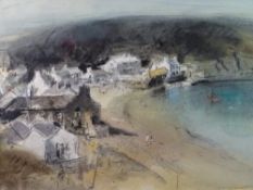WILLIAM SELWYN watercolour - Porthdinllaen Bay, Nefyn, signed, 36 x 54cms