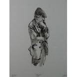 DAVID PORTEOUS-BUTLER limited edition (12/75) black and white print - three quarter length study