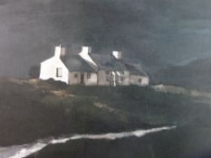 JOHN KNAPP FISHER colour limited edition (24/500) print - cottage Porthclais 1993, signed in full,