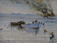 HEATHER CRAIGMILE oil on canvas - a tribute painting to the rescue from the Sir Galahad during the