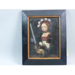 AFTER LUCAS CRANACH THE ELDER oil on copper - Judith and Holophernes, 18.5 x 14 cms