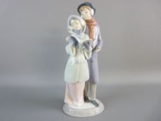 A LLADRO FIGURAL GROUP 'Carol Singers', no. 6128 to the base, 27 cms high