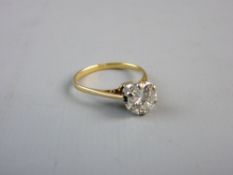 AN EIGHTEEN CARAT GOLD DIAMOND SOLITAIRE DRESS RING, the diamond of 7mm diameter, visual estimate