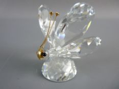 A BOXED SWAROVSKI CRYSTAL GLASS BUTTERFLY