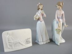 LLADRO COLLECTOR'S SOCIETY, two figures and a plaque, 'Basket of Love', no. 7622, dated 1994; '