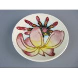 A BOXED MOORCROFT MODERN PATTERN PIN DISH, impressed and written factory marks to the base, dated '