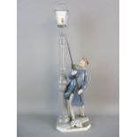 A LLADRO FIGURE 'Lamp Lighter', no. 5205 to the base, 47 cms high