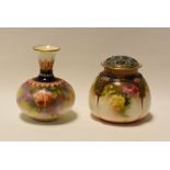 A SMALL HADLEY WORCESTER POT-POURRI & SIMILAR VASE