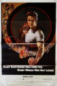 'ANY WHICH WAY BUT LOOSE' (1978) starring Clint Eastwood, US One Sheet Original film poster, folded,
